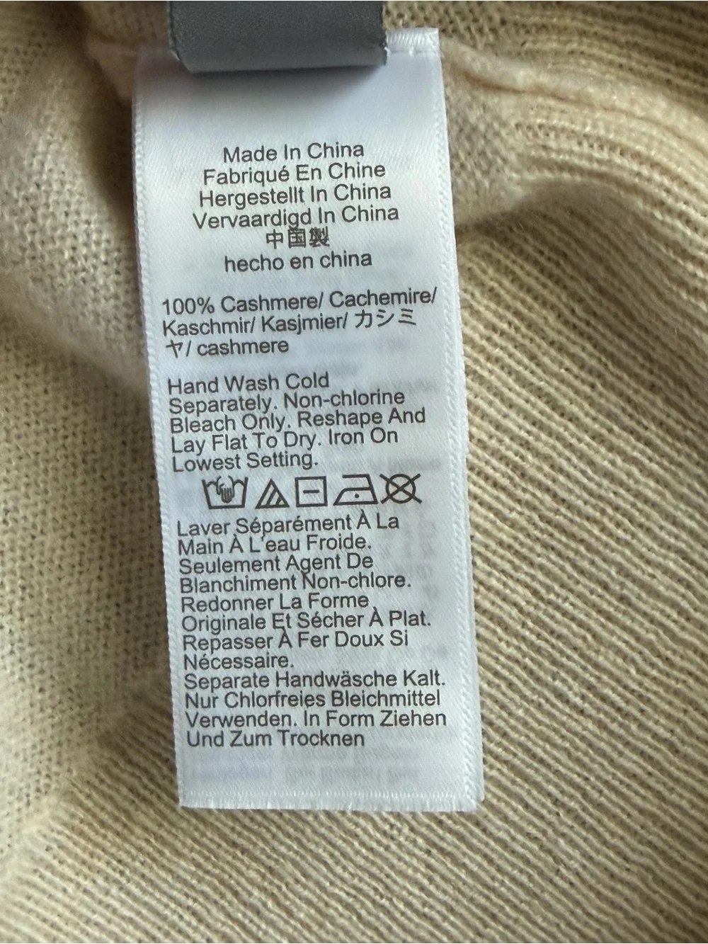 J.Crew 100% Cashmere Crewneck Sweater Ivory Oatmeal Size S NWT BA400